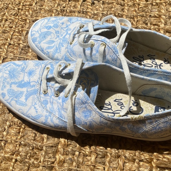 Keds Women's Sneakers in Blue Floral - Picture 1 of 5